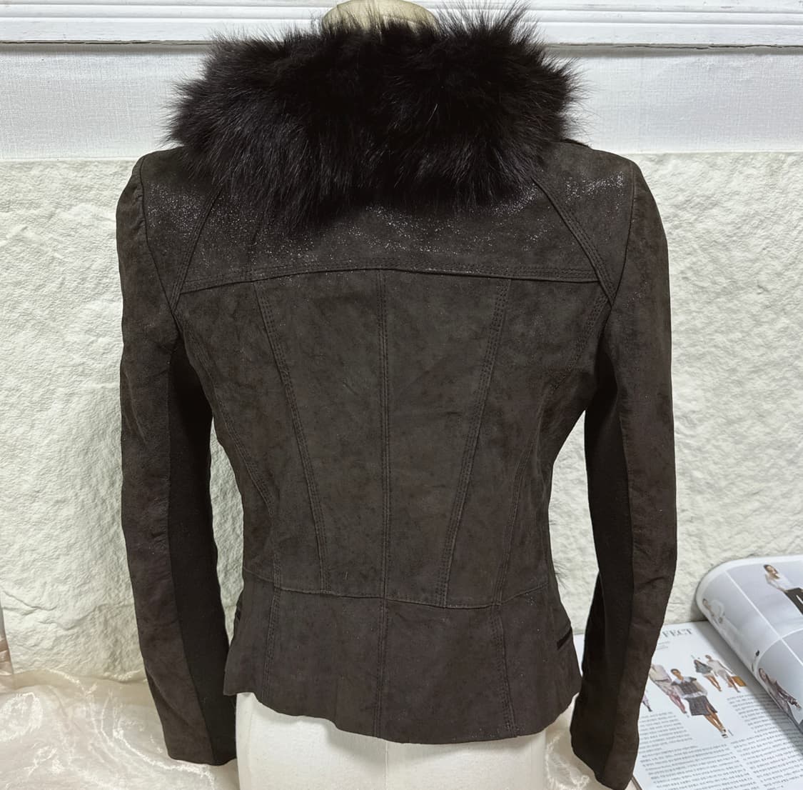 빈티지 veromoda 폭스퍼 여우털 되지가죽자켓 상품이미지4