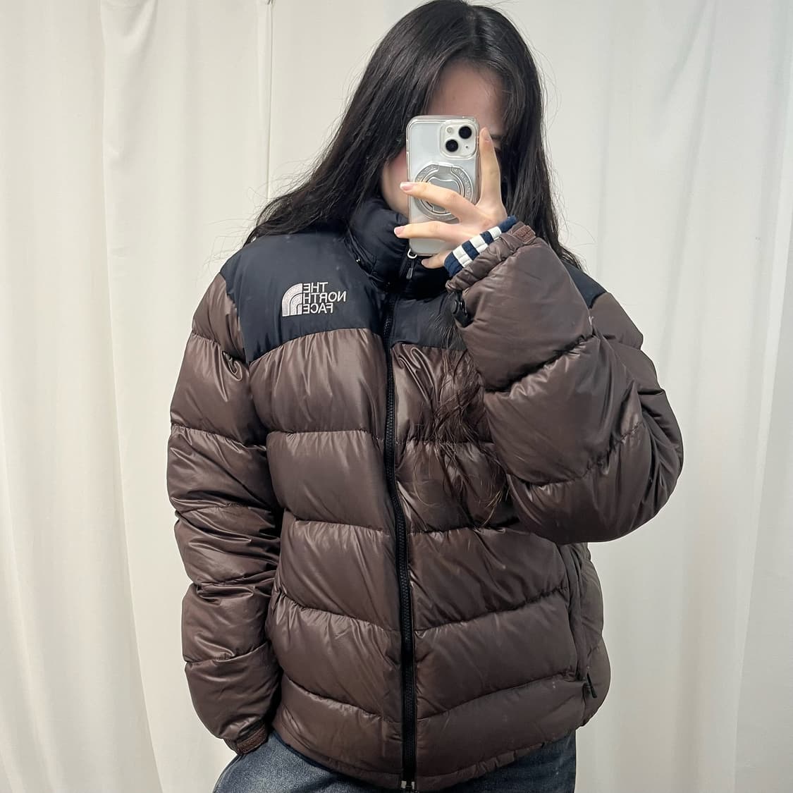 The North Face Brown Nuptse Padding 상품이미지1