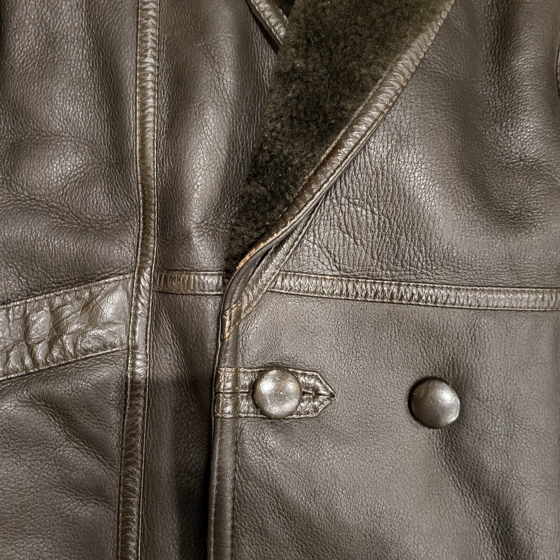 리얼 레더 무스탕 자켓 (L) 상품이미지4