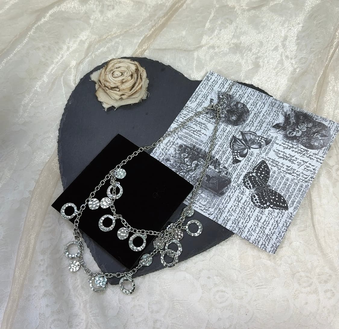 빈티지 해머링 레이어드 목걸이 상품이미지2