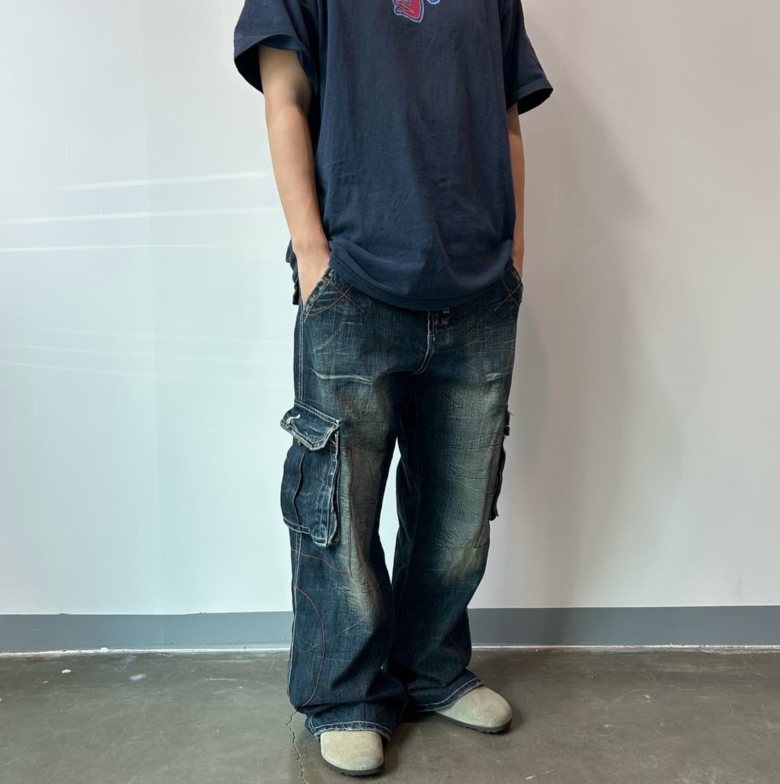 빈티지 데님 카고 팬츠 상품이미지6