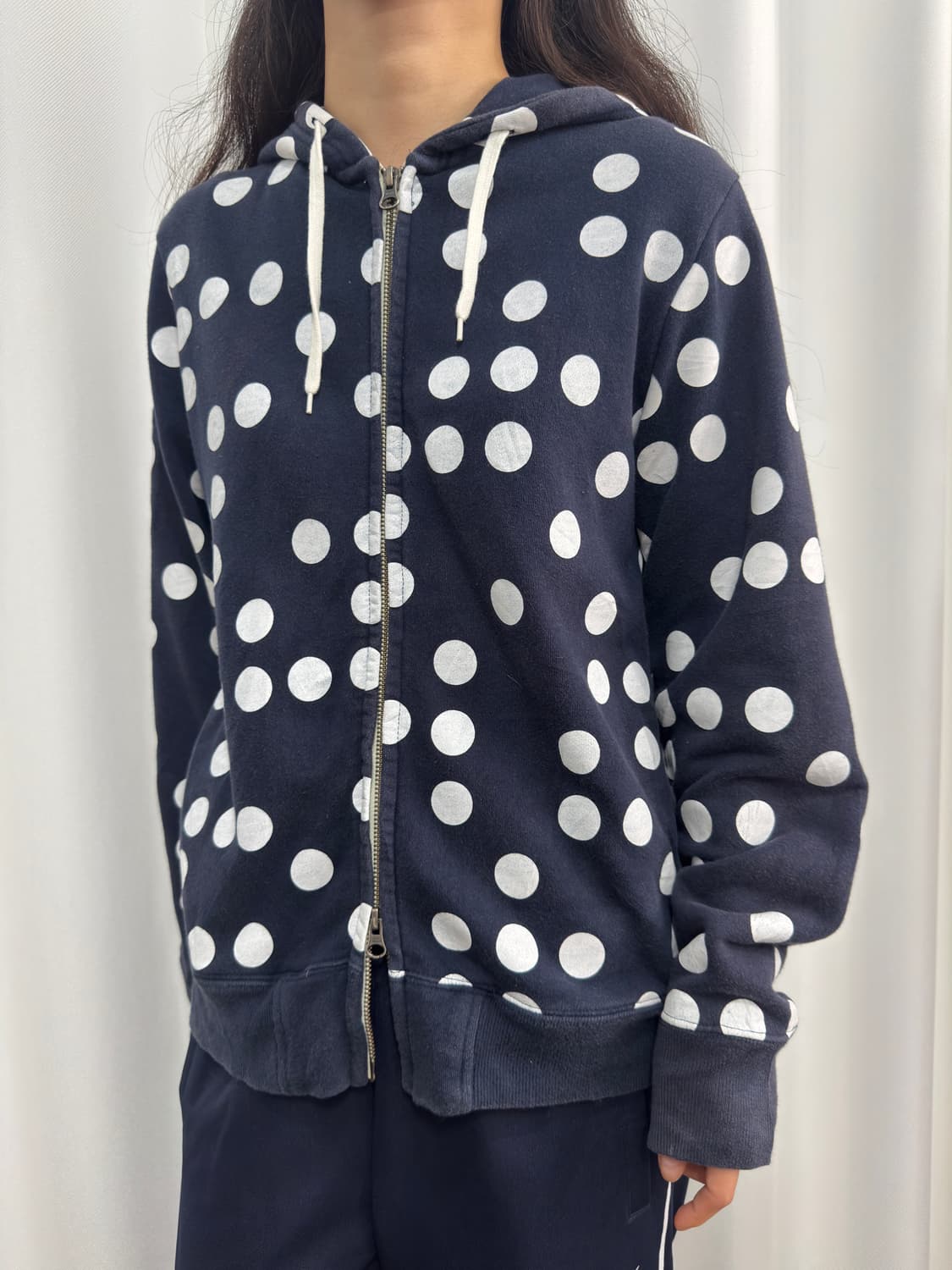 dot hood twoway zipup 상품이미지2