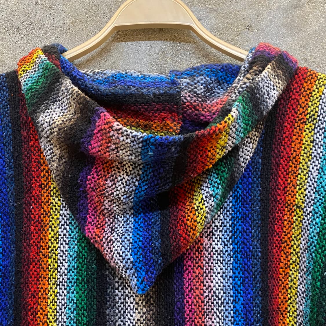 90s 미국 빈티지 멕시코 레인보우 니트 후드티 상품이미지7