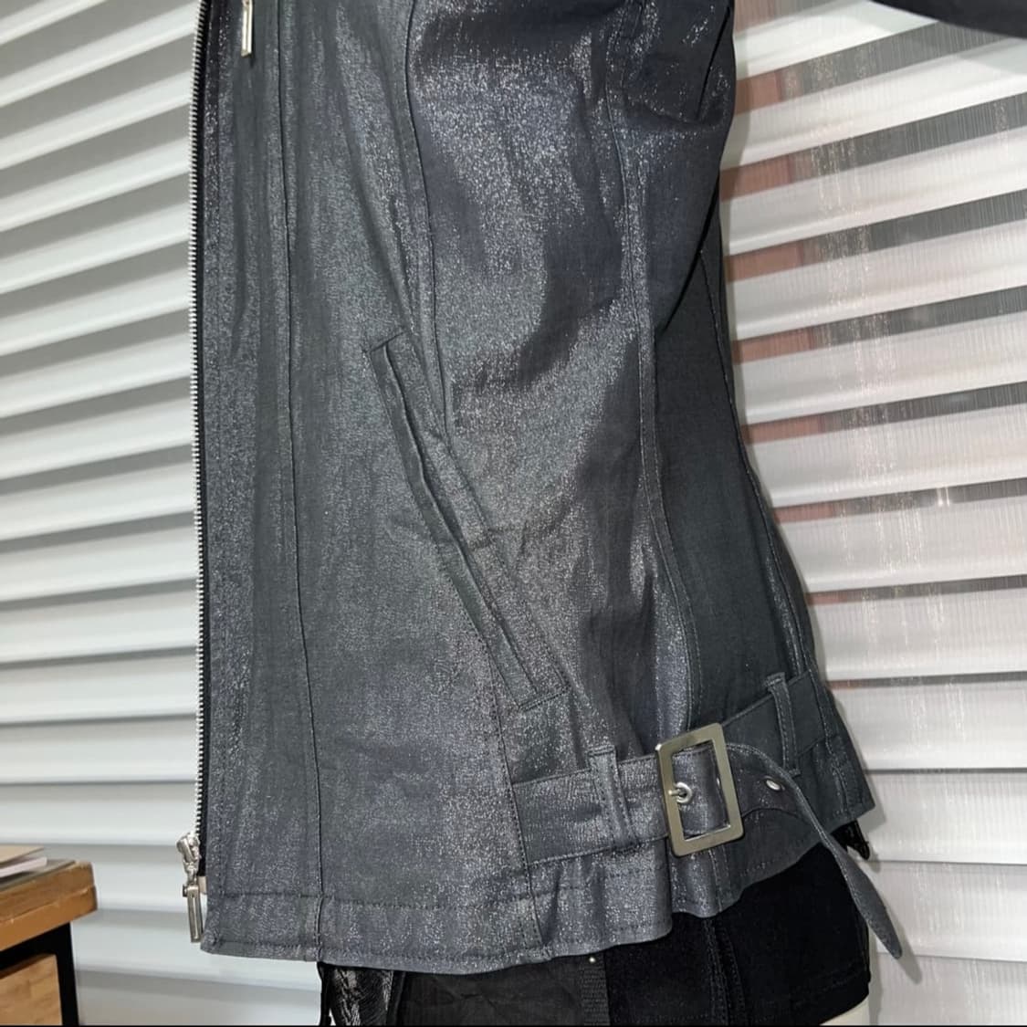 Male&Co waxed rider jacket 빈티지 라이더 자켓 상품이미지5