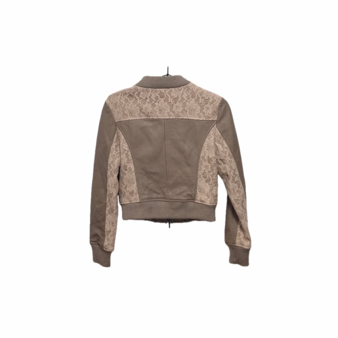 Peyton place) 라떼 갸루 느낌의 레이스 포인트 y2k레더자켓 상품이미지2