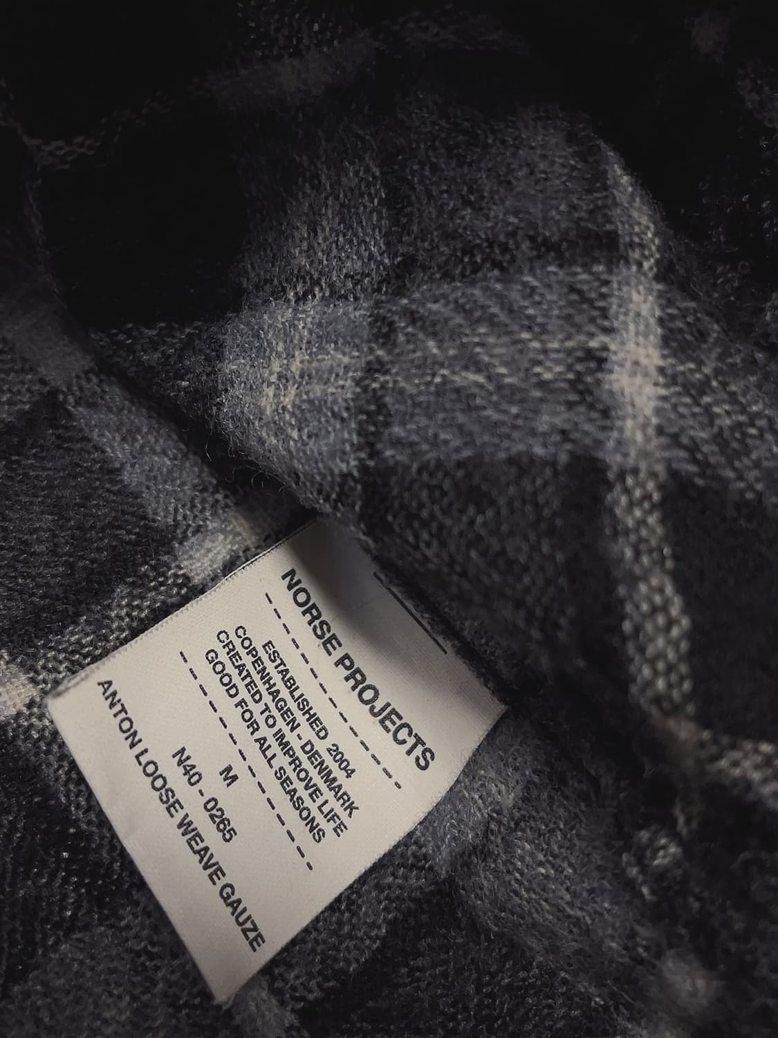 Norse Projects 울 체크 셔츠 M 상품이미지6