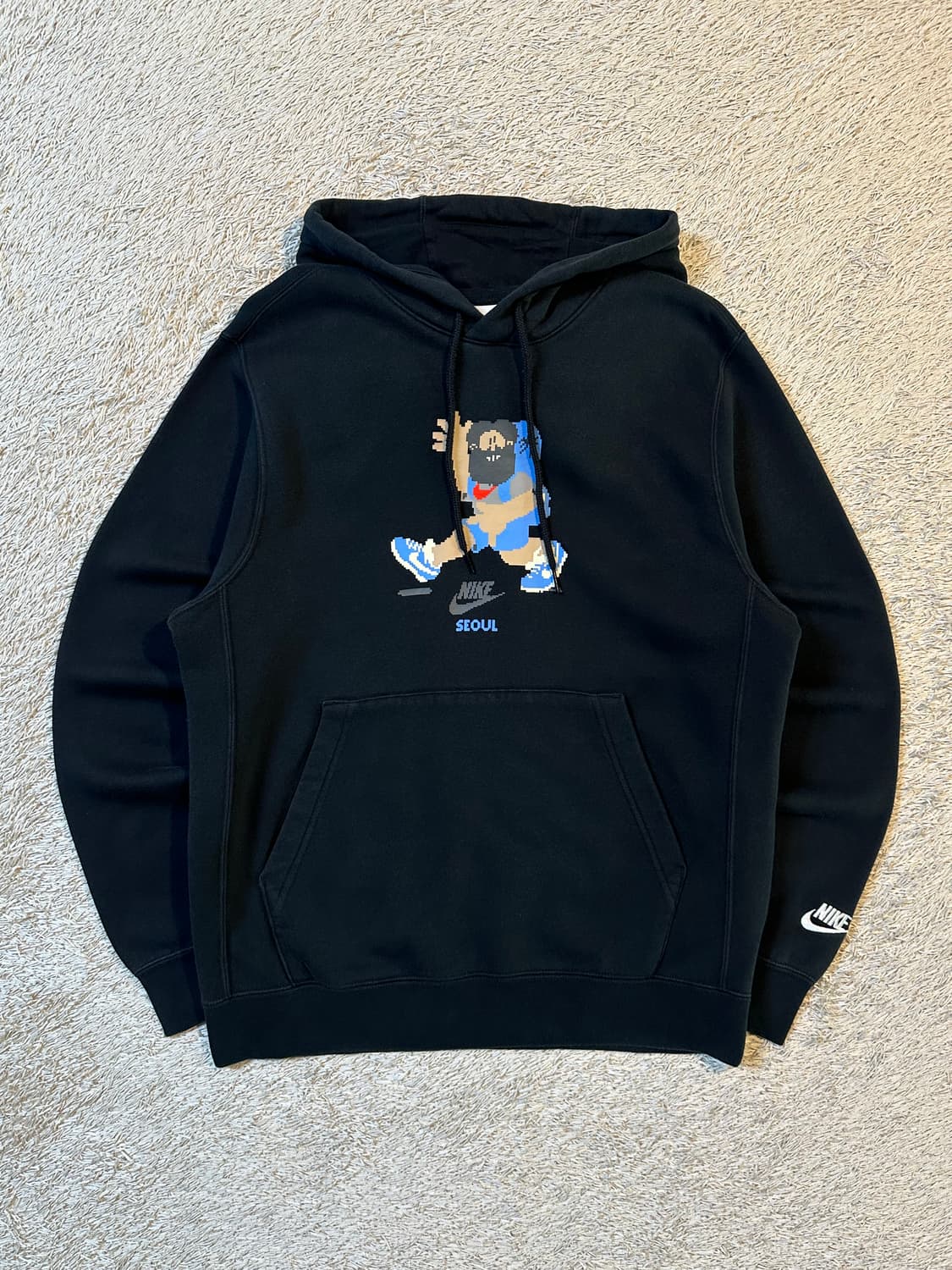 나이키 신형 퓨추라 서울 기모 후드티 블랙 상품이미지1