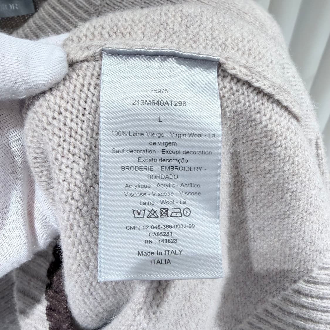 L / 디올 아뜰리에 베이지 니트 상품이미지5