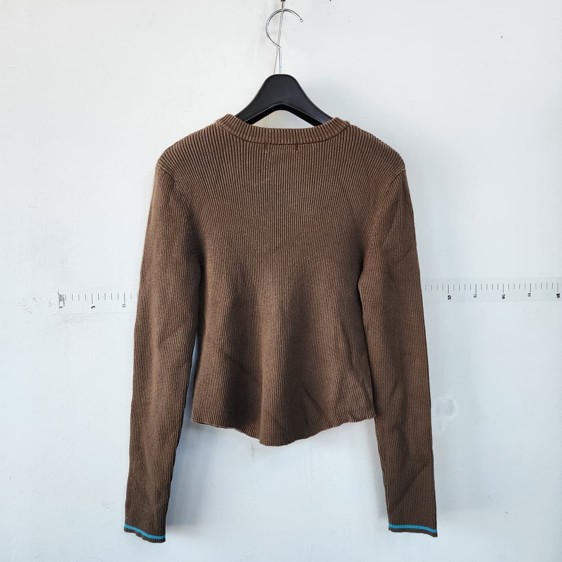 잇미샤 브라운 골지 긴팔티 상품이미지3