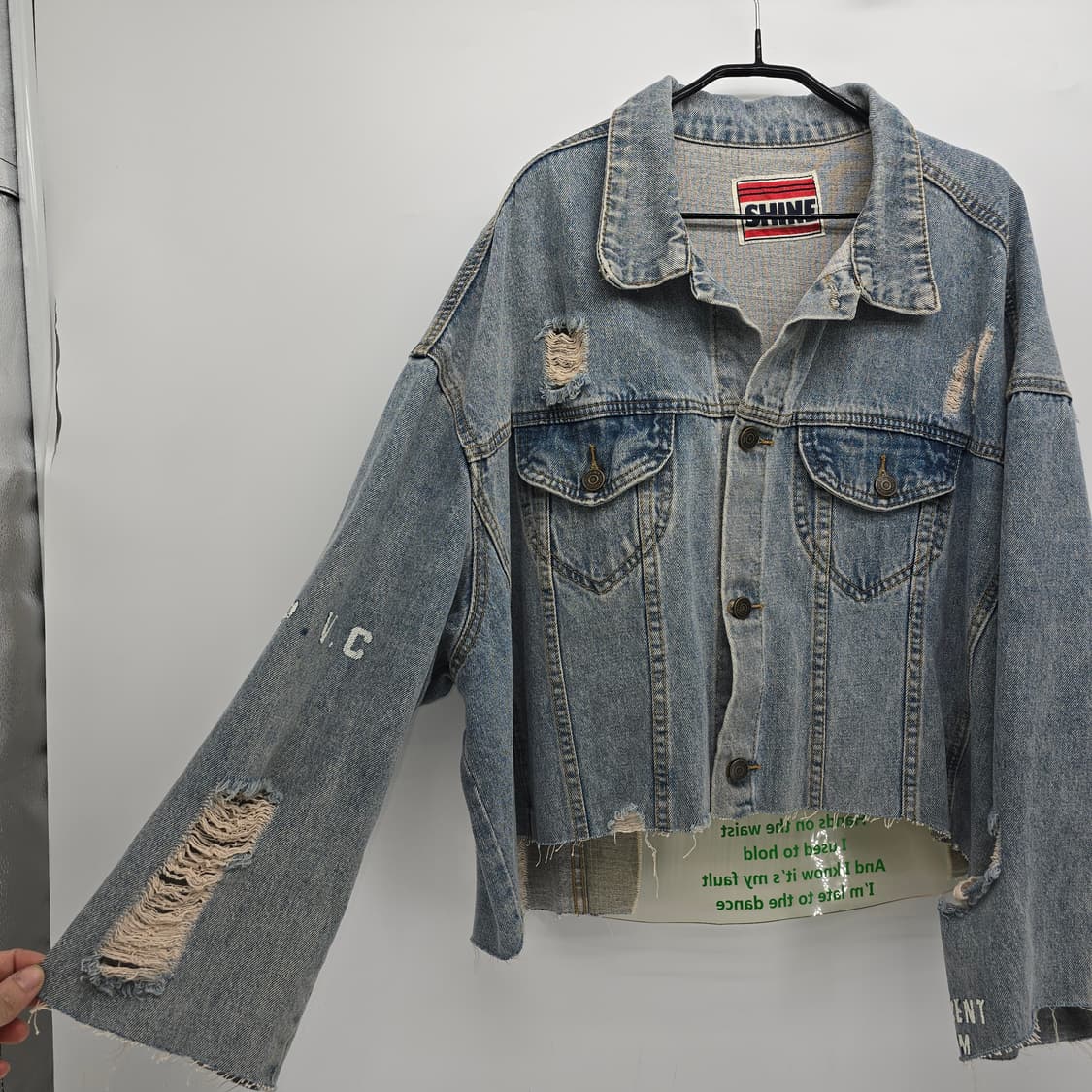 SHINE PVC 데님 자켓업사이클 리워크 상품이미지3