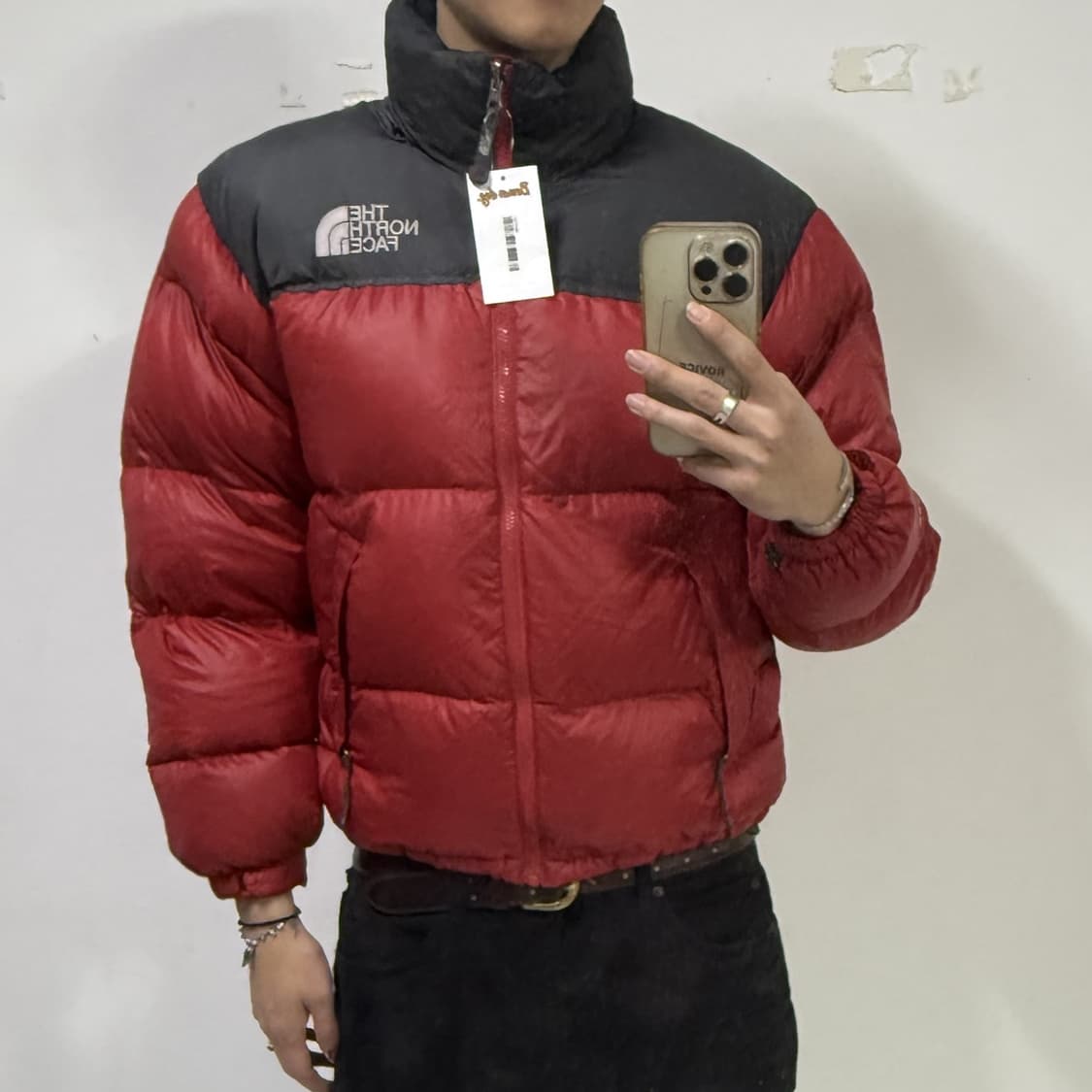 노스페이스 눕시 700 패딩 레드 상품이미지3