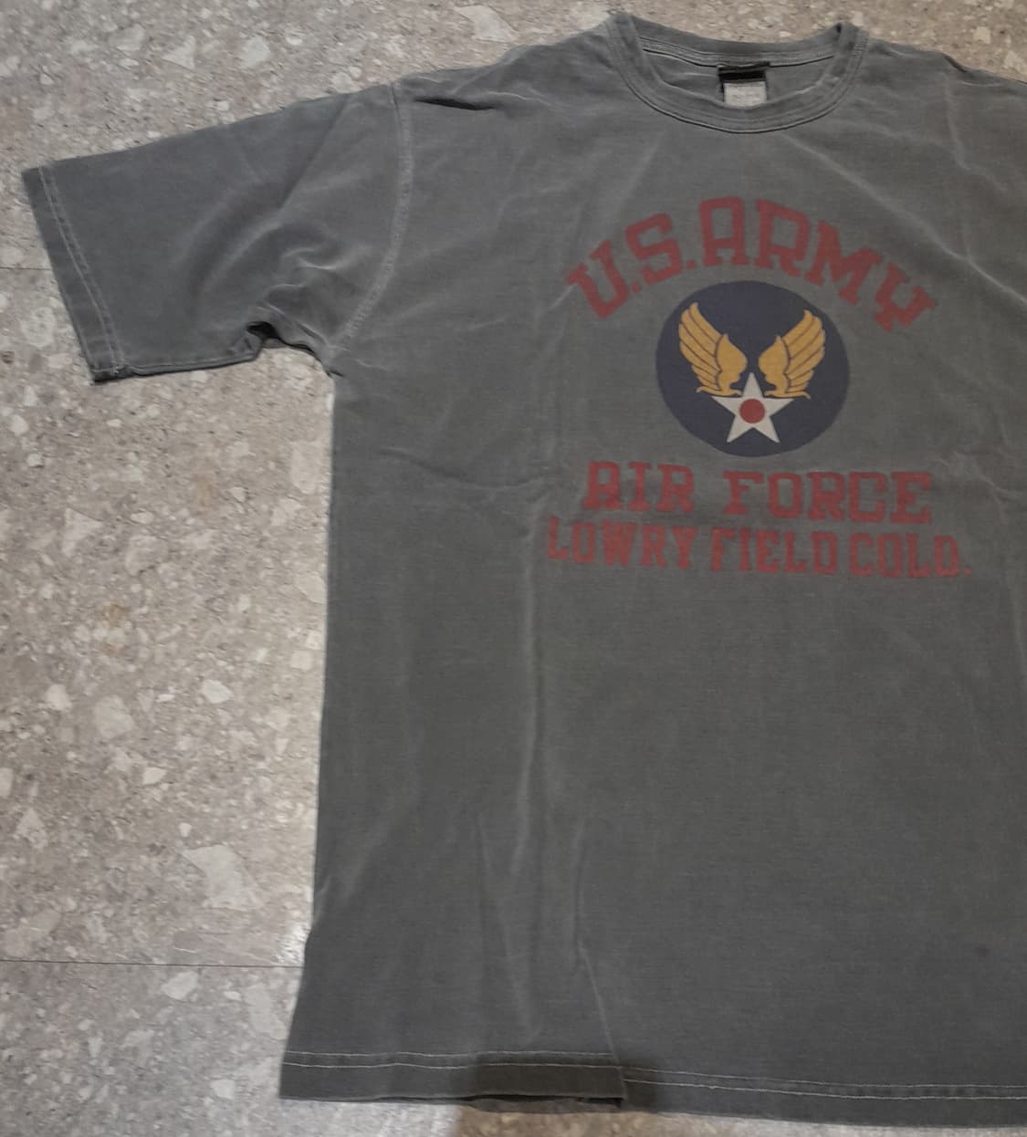 💥아웃스탠딩 피그먼트다잉 에어포스 반팔 (L)  상품이미지5