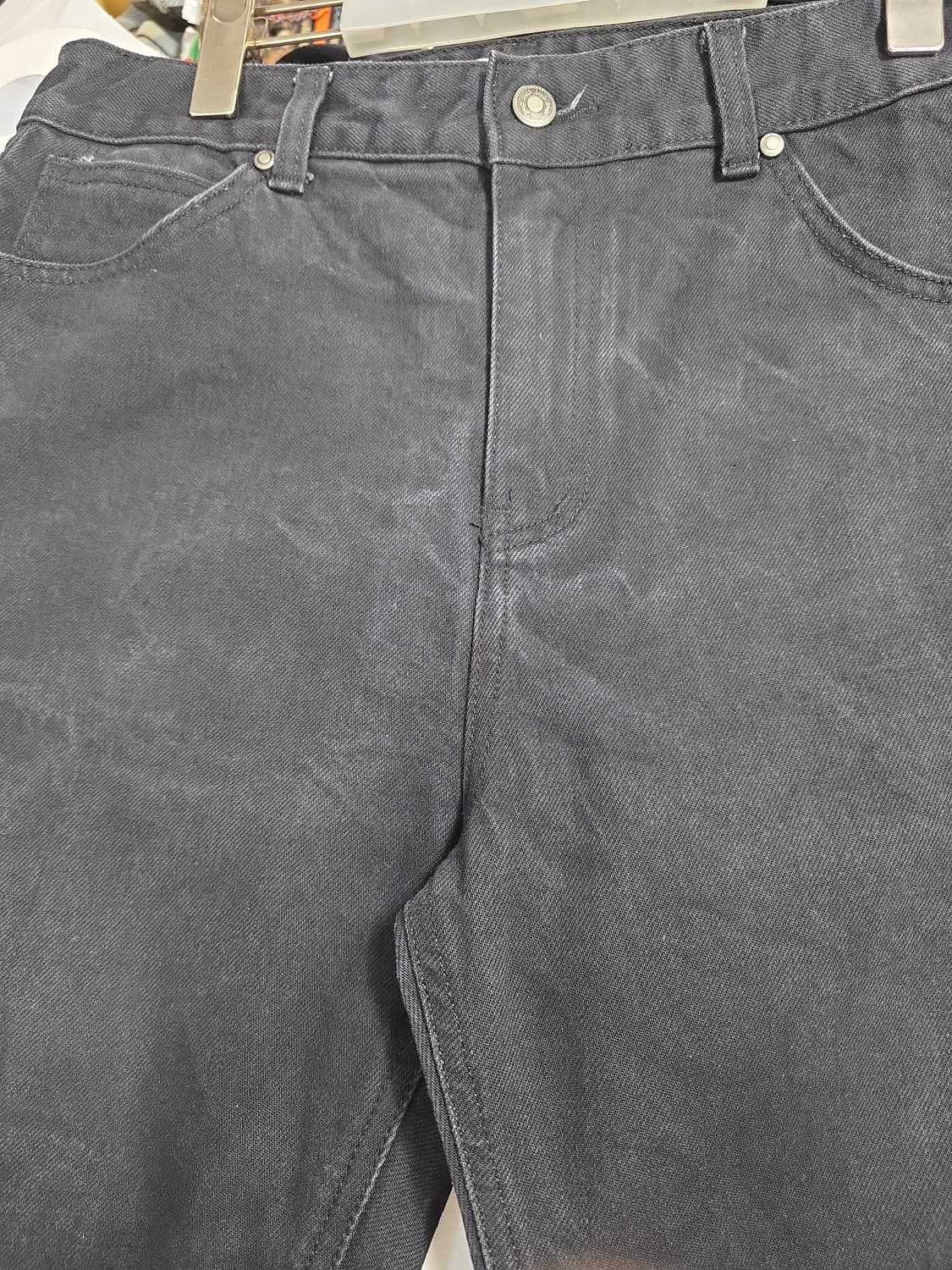 1125 LMOOD 빈티지 블랙 팬츠 48  매트 워싱 데님  데일리 상품이미지9