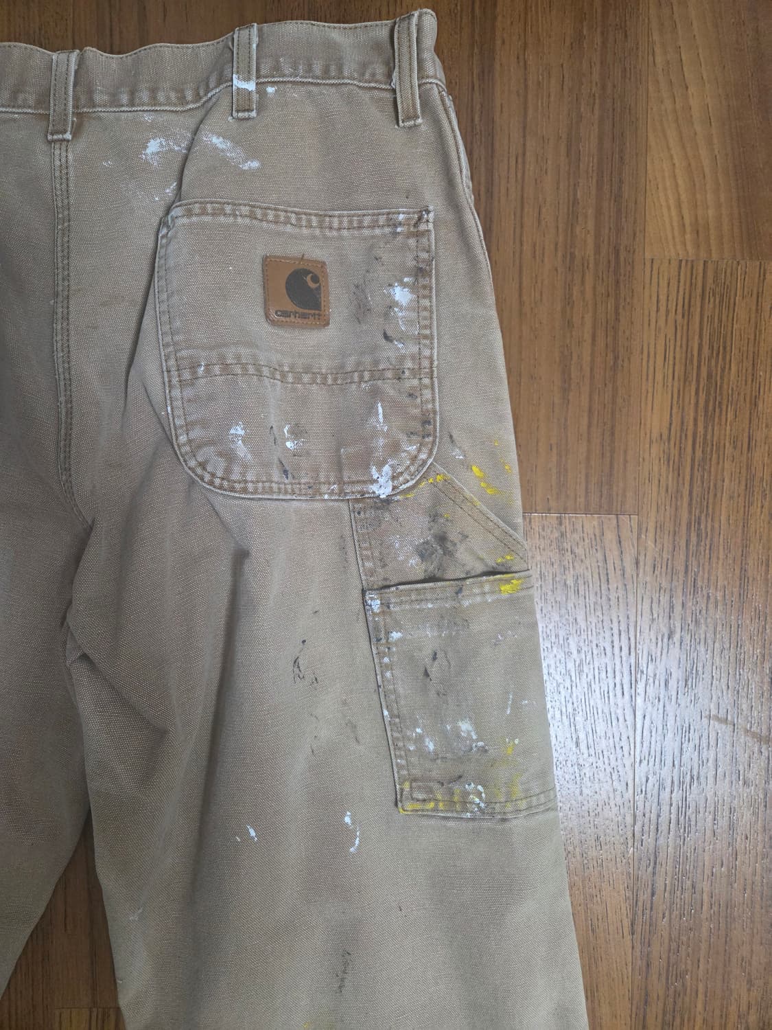 칼하트 페인팅 워크웨어 팬츠 베이지 상품이미지3