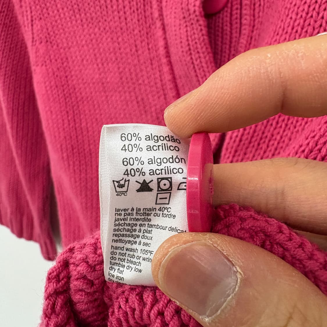 라코스테 핑크 니트 가디건 여성 S 상품이미지7