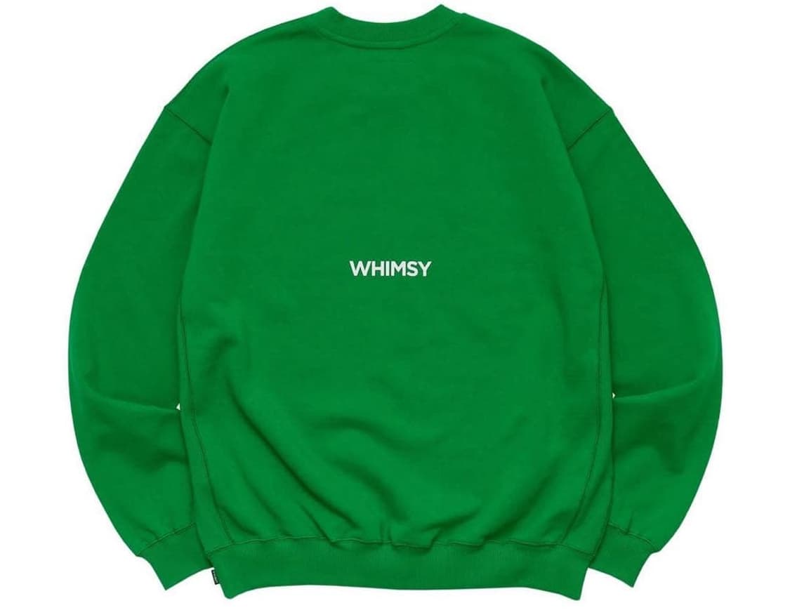 [L] Creek 크릭 X Whimsy 콜라보 한정판 맨투맨  그린 상품이미지2