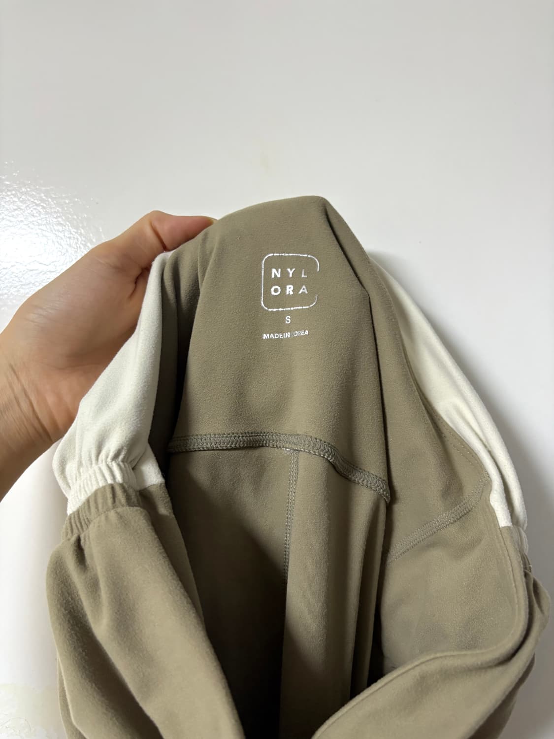나일로라 레깅스 카키/아이보리 S 상품이미지6