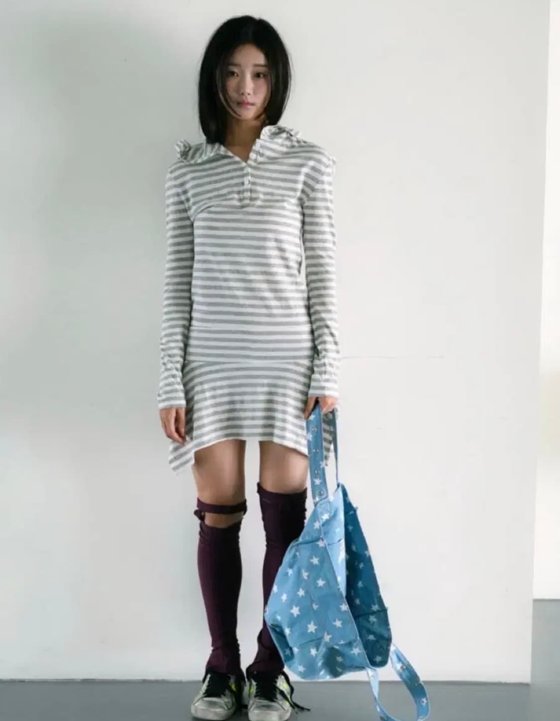 인앤양하모니 후디 드레스 스트라이프  상품이미지1