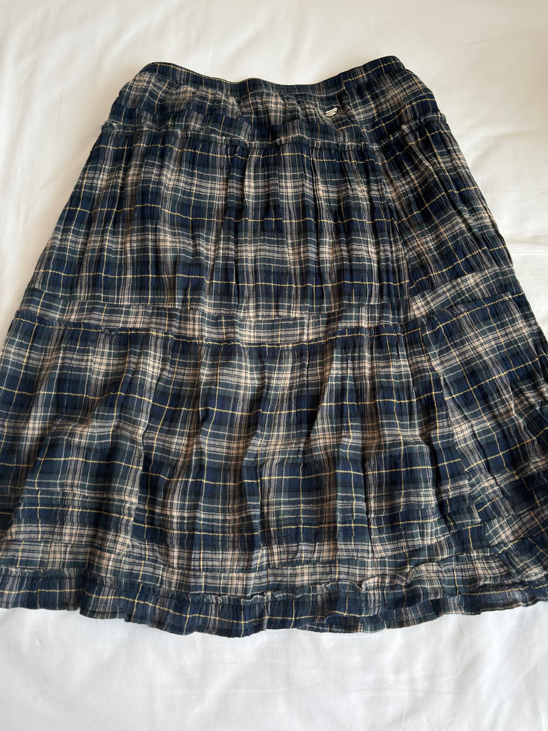 SHIRRING MIDI SKIRT CHECK 상품이미지2
