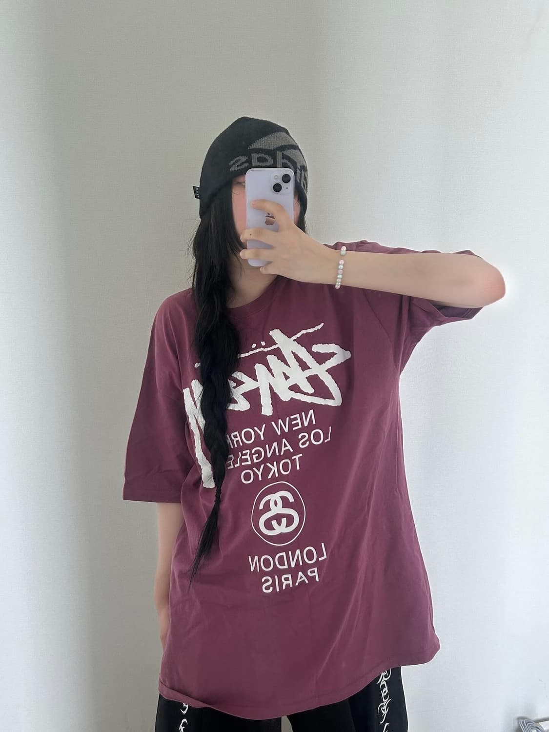 stussy 스투시 월드투어 티셔츠 베리 2024  XL 상품이미지2