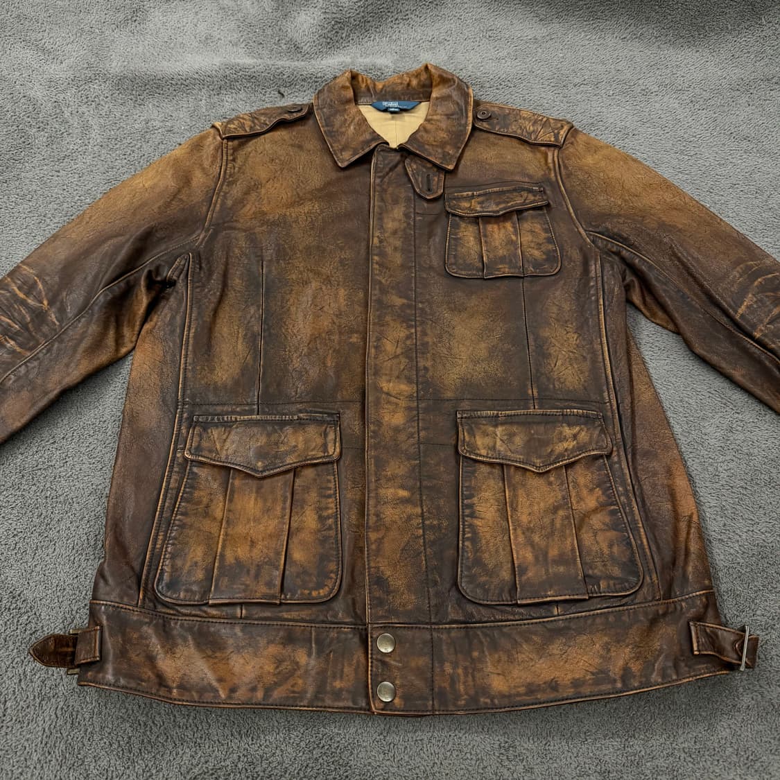 [정품/L] 폴로랄프로렌 빈티지 소가죽 레더 필드 자켓 상품이미지3