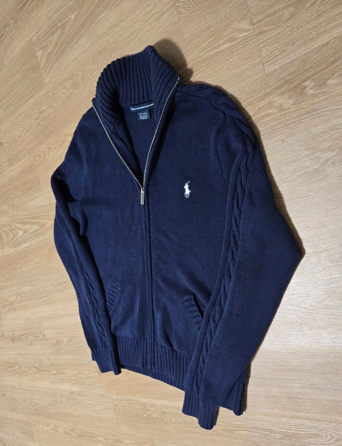 Ralph Lauren Sport 집업 니트 네이비 케이블 가디건 상품이미지2