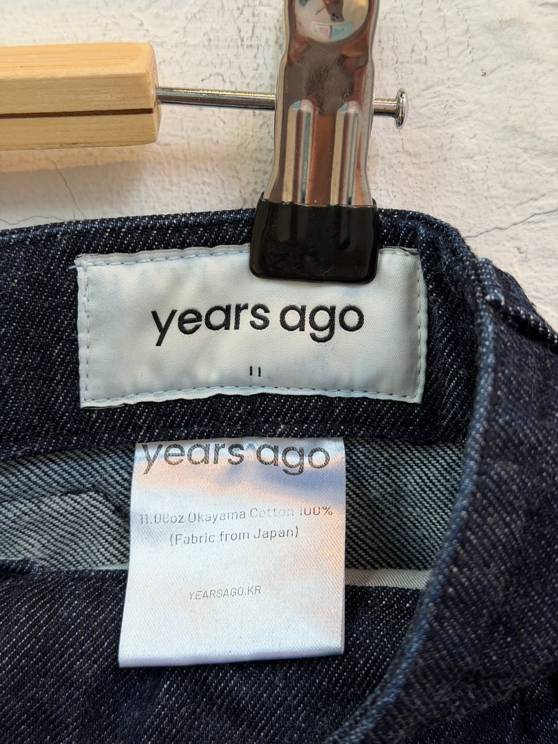 Years Ago 06oz 오카야마 코튼 신치백 데님 와이드 팬츠 2 상품이미지7
