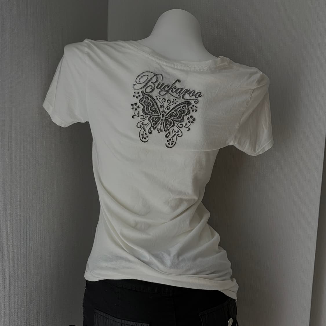 버커루 나비 자수 큐빅 반발티 상품이미지3