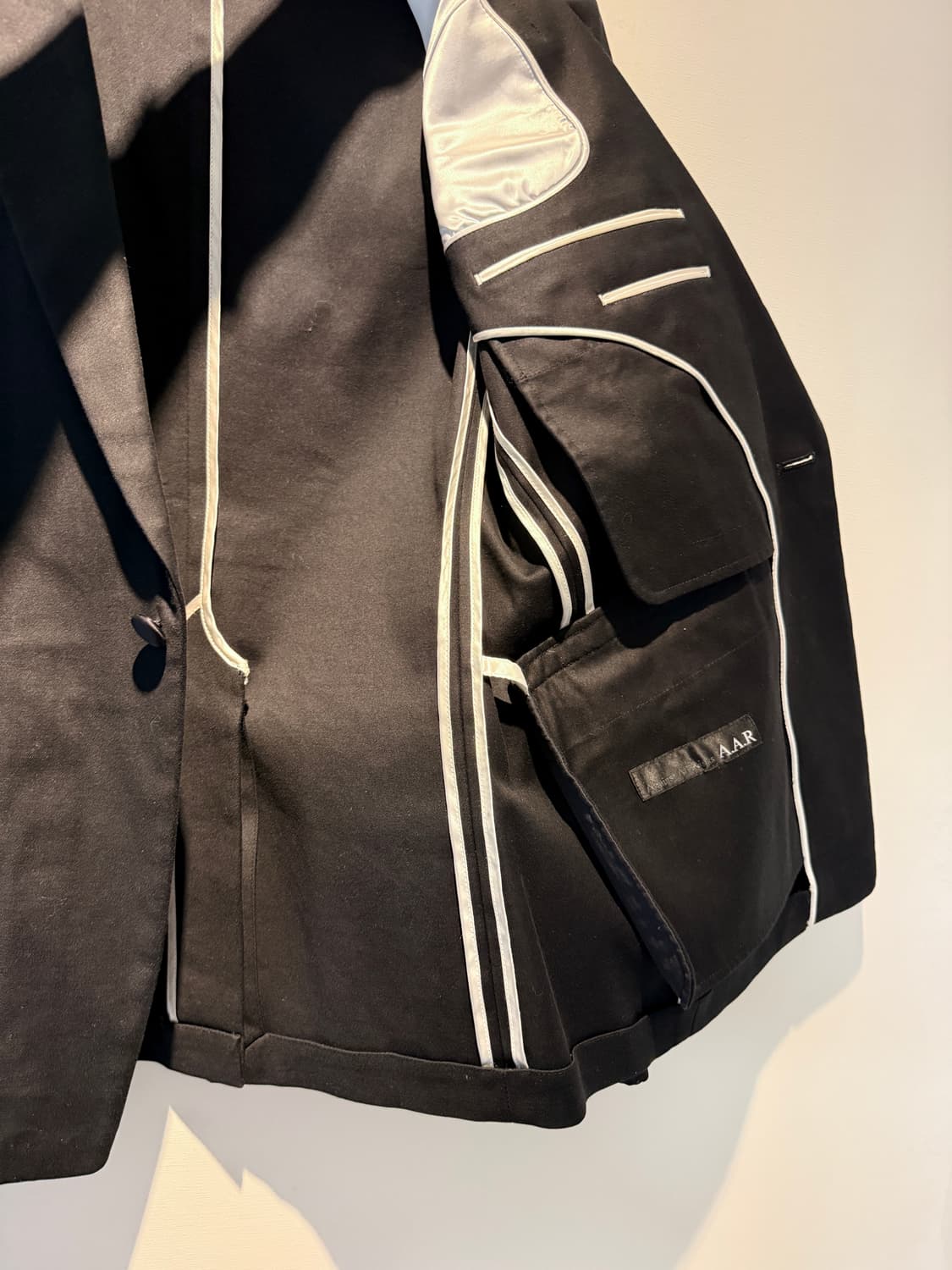 00s A.A.R Satin Tuxedo Jacket 상품이미지7