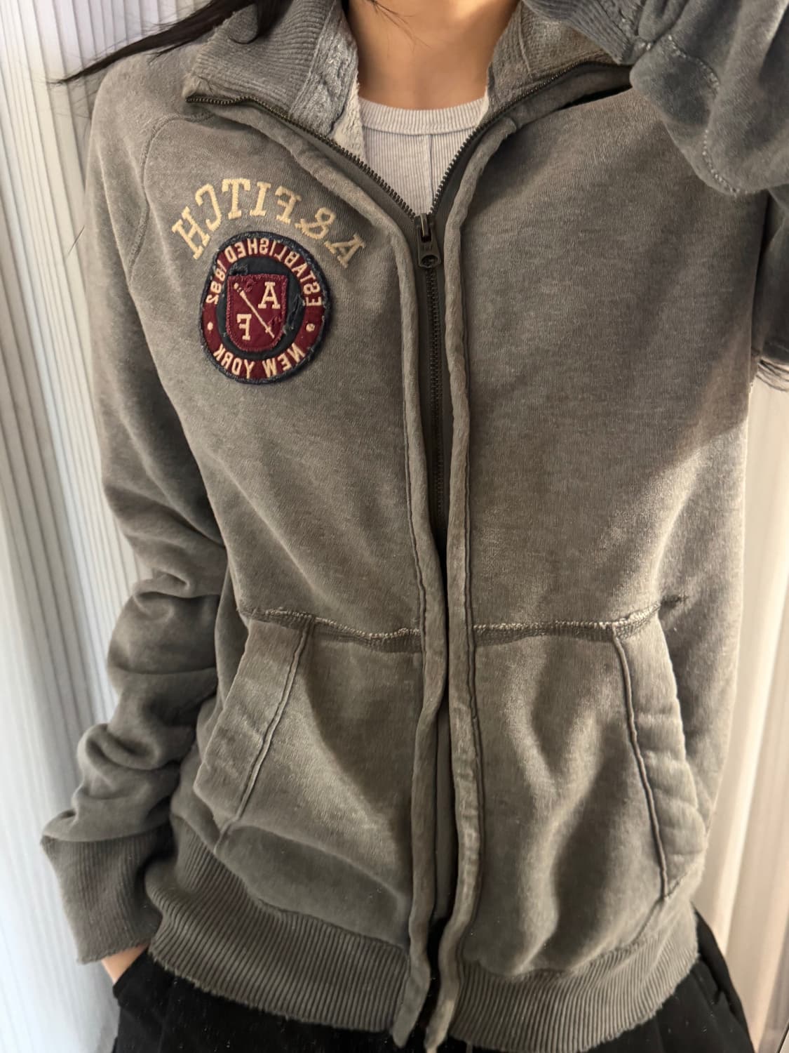 아베크롬비 그레이 집업 M 상품이미지1