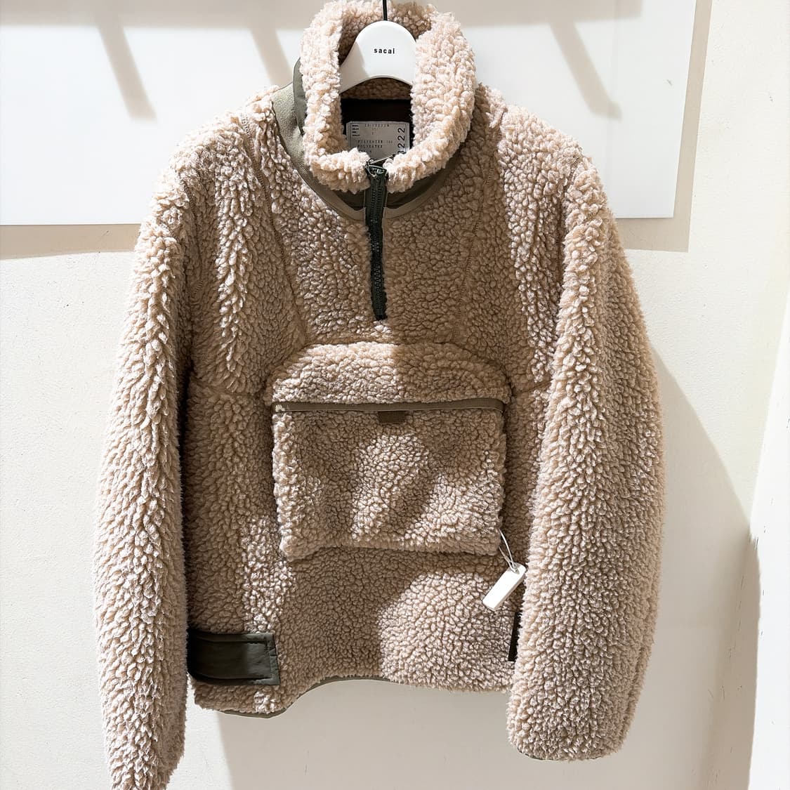 (정품/새상품) SACAI 사카이 남성 쉐르파 하프집업 시어링 자켓 상품이미지1