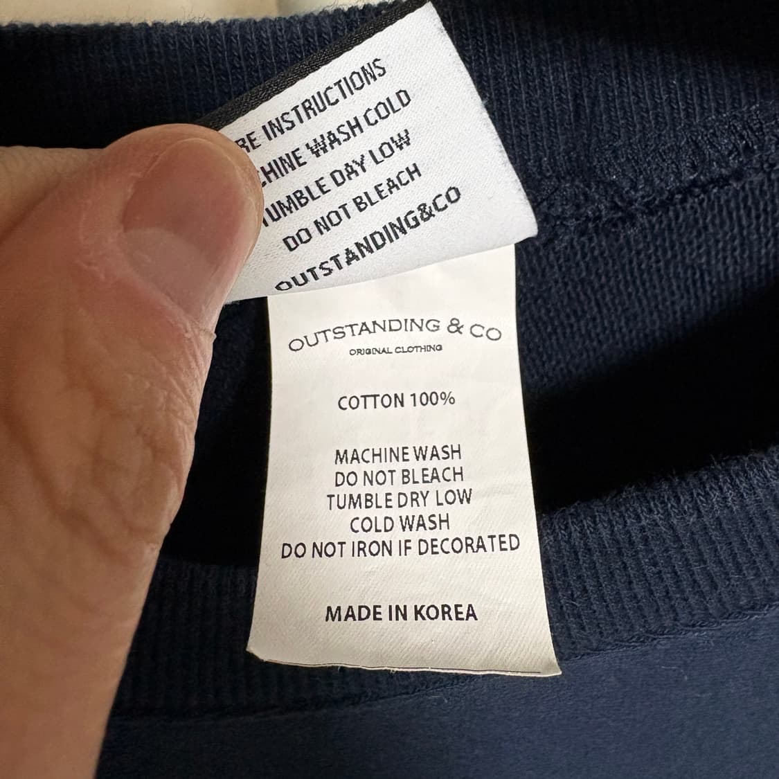 아웃스탠딩 빈티지 프린트 NAVY 스웻셔츠 / 네이비, M 상품이미지9