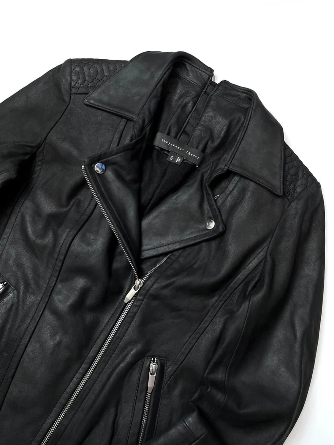 Theyskens’ Theory 13FW 양가죽 크롭라이더자켓PN4382 상품이미지3