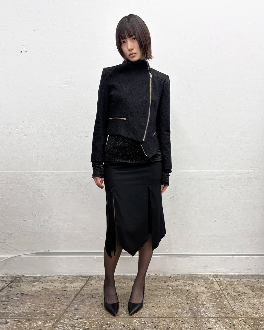 빈티지 플로럴 패턴 모토 자켓 상품이미지7