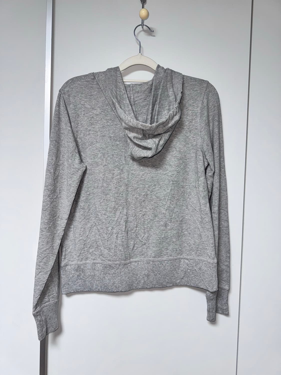 빈티지 큐빅 보석 그레이 러블리 후드집업 상품이미지2