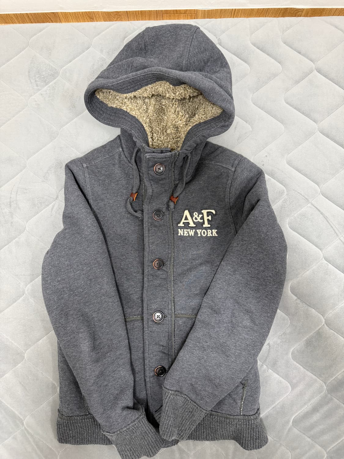 아베크롬비 그레이 후드 집업 S 사이즈 구재 빈티지 상품이미지1