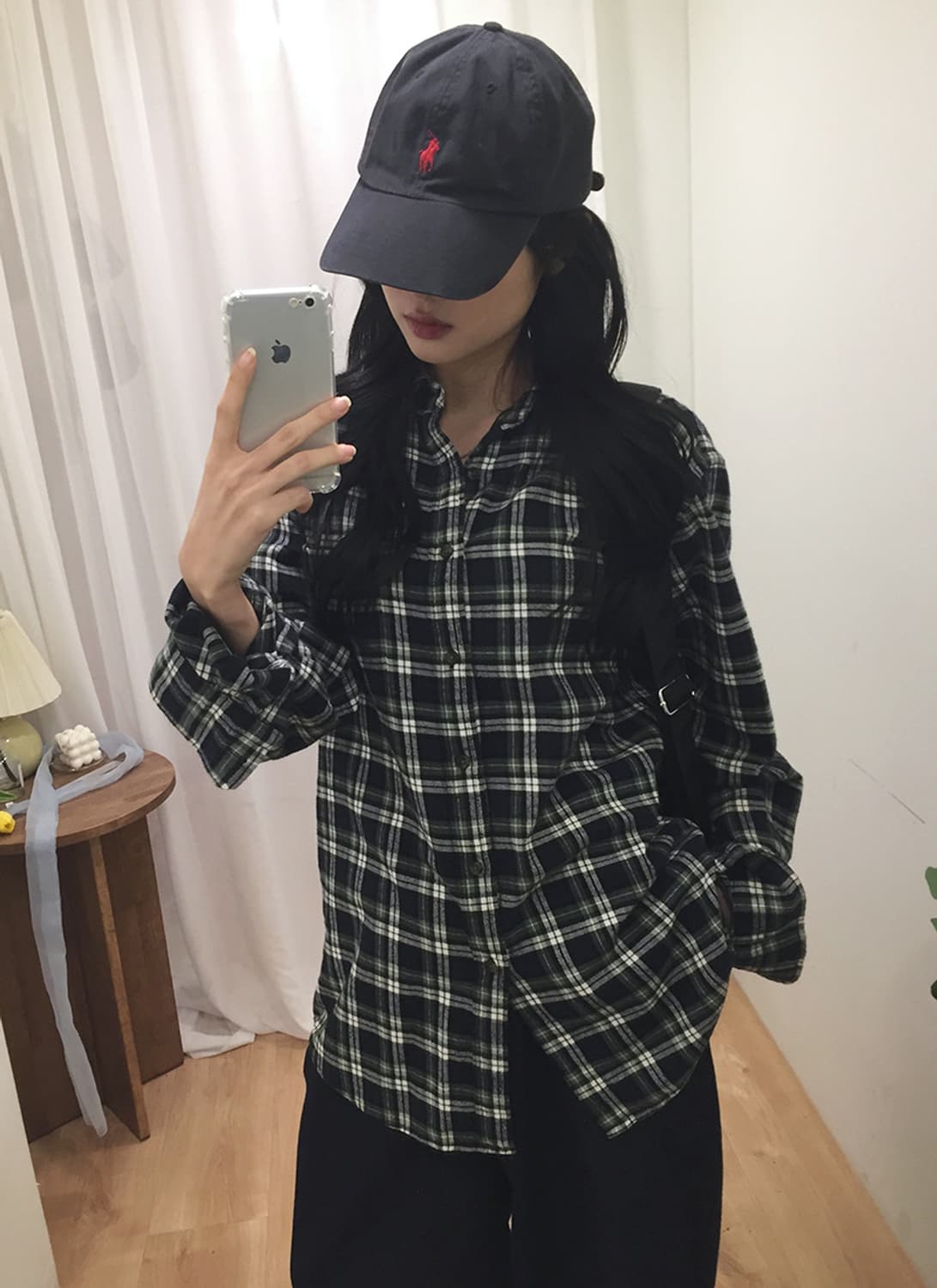 여성 유니클로 기모체크 셔츠 100 상품이미지2