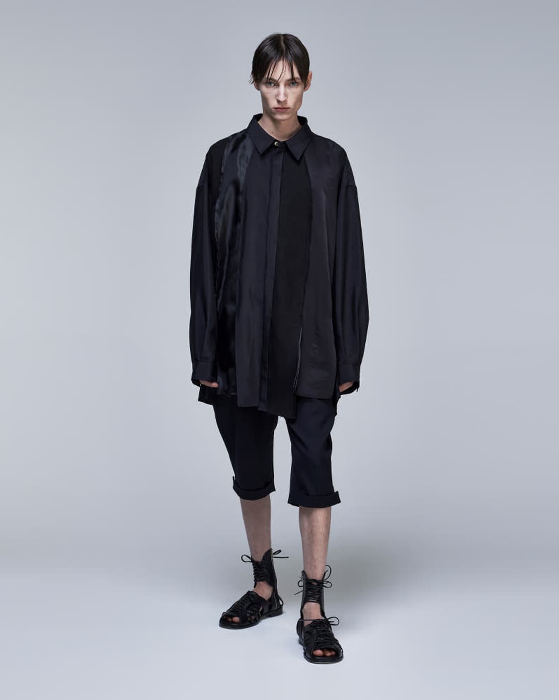 송지오 컬렉션 어시메트릭 버티컬 셔츠 46 상품이미지2