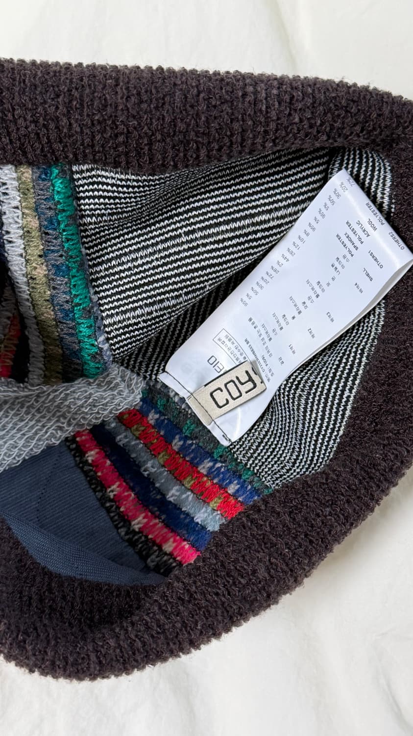 (택포) 코이세이오 패치워크 비니 브라운 상품이미지2