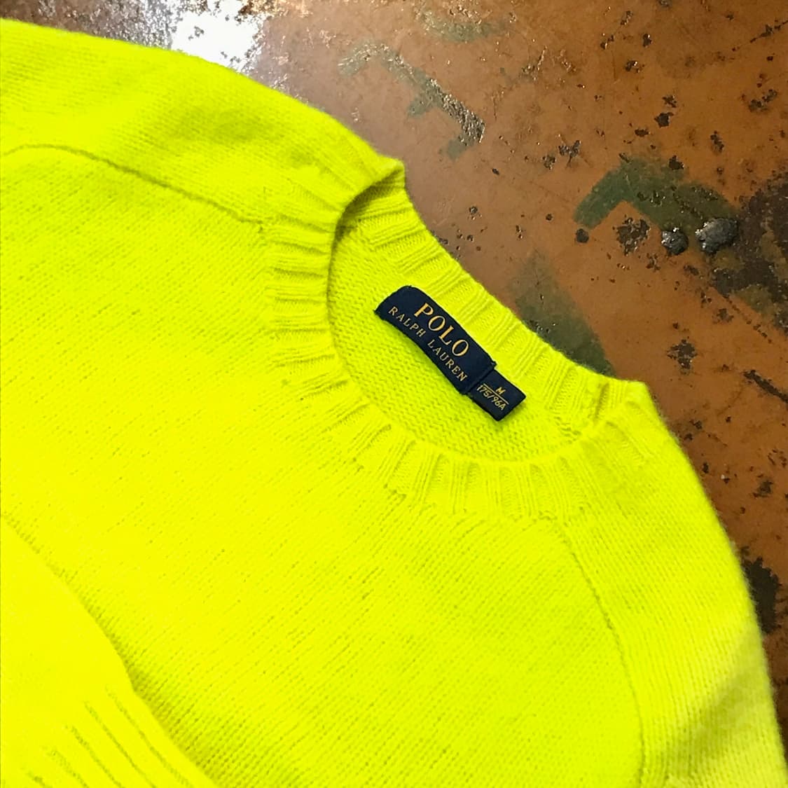 폴로랄프로렌 형광 옐로 울 니트 남성 105 사이즈  상품이미지3