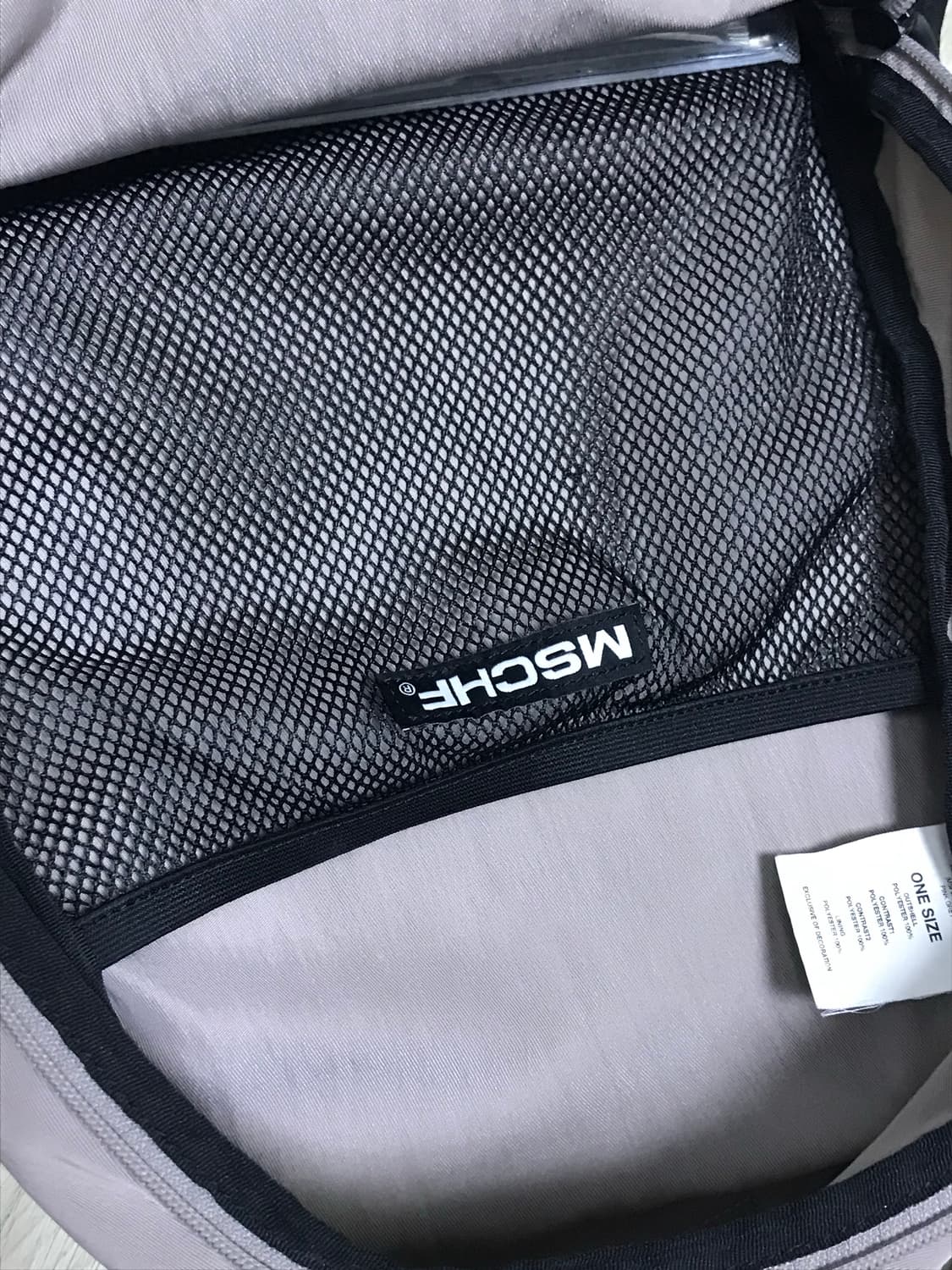 미스치프 롬버스백팩 핑크그레이 상품이미지7