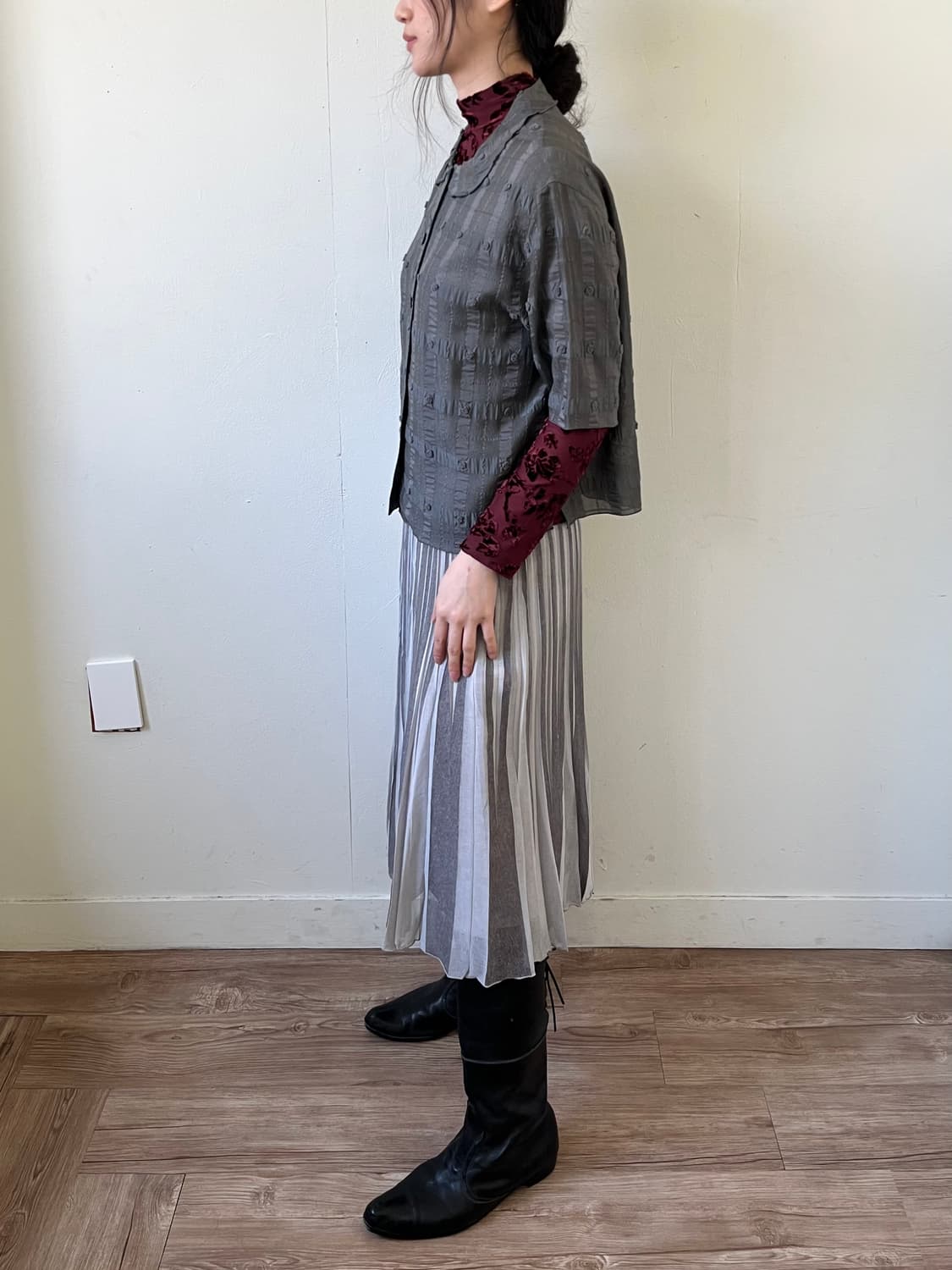 YOKOHAMA MOTOMACHI 도트 블라우스 상품이미지9