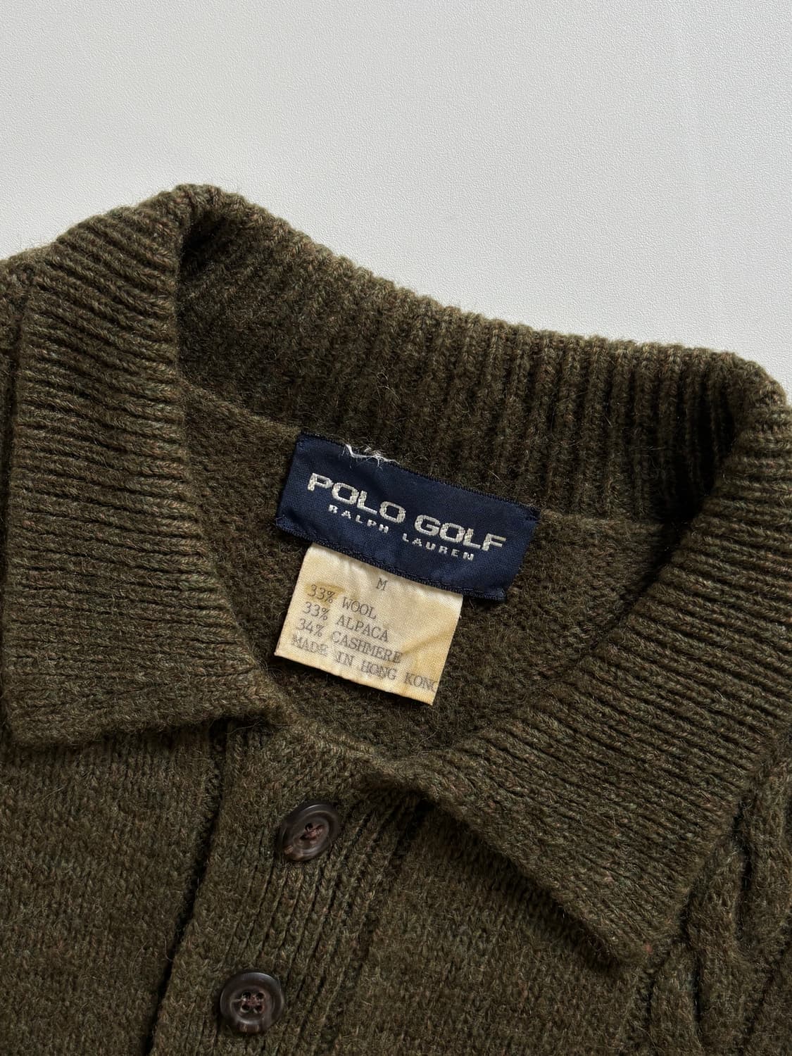 Polo 폴로 골프 카키 캐시미어 알파카 카라 니트 상품이미지4