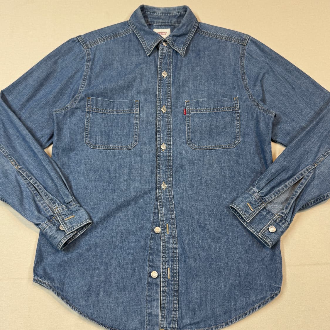 S) 리바이스 투포켓 워크 데님 셔츠 자켓 T버튼 타입 L61 상품이미지2