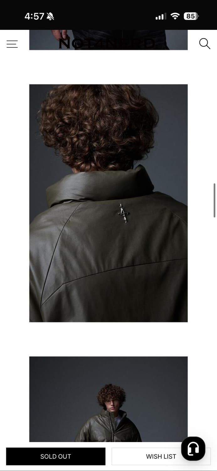 낫포너드 패딩 카키색 L 팝니다 상품이미지3