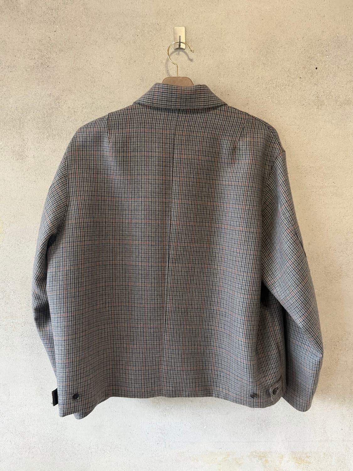 오라리 더블 페이스 체크 지프 블루종 상품이미지5