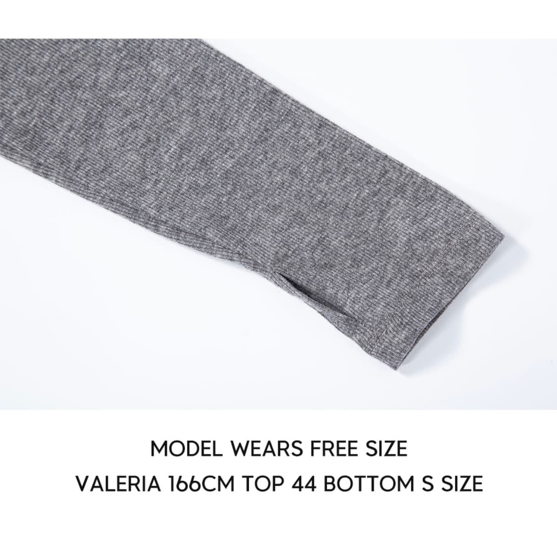 플리즈노팔로우 밀라 레이스탑 멜란지 차콜 상품이미지5