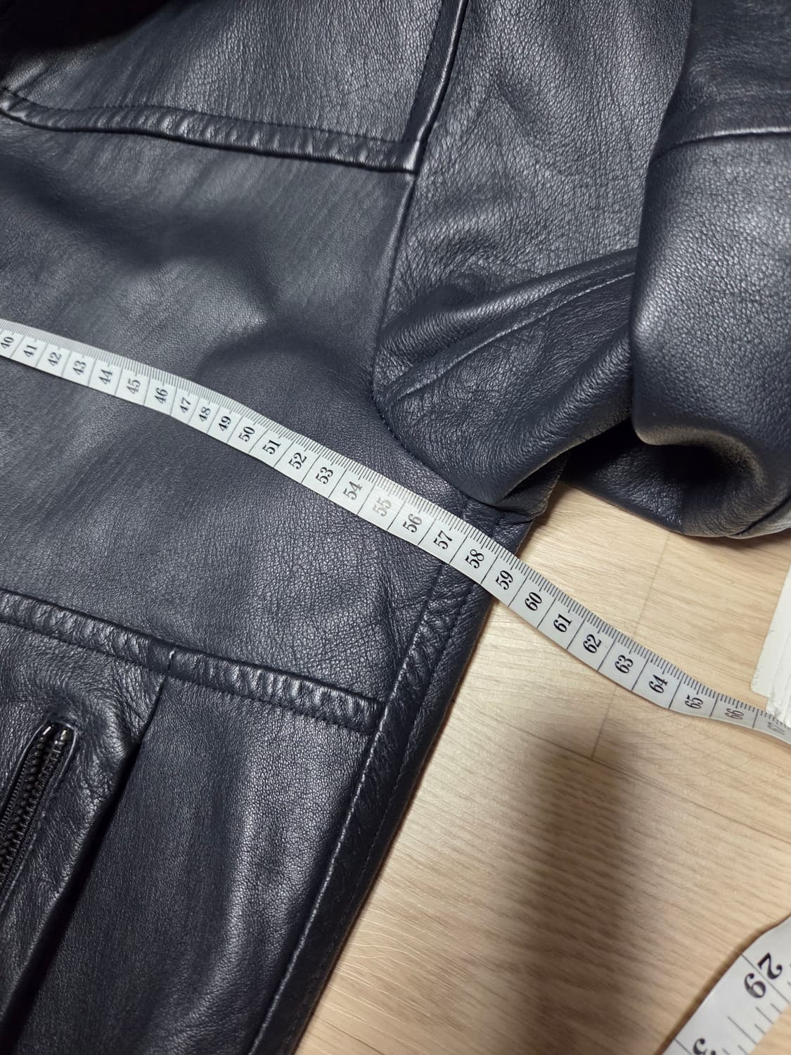 (3회 착)ZIO SONGZIO 송지오 네이비 양가죽 자켓 램스킨 레더 상품이미지7