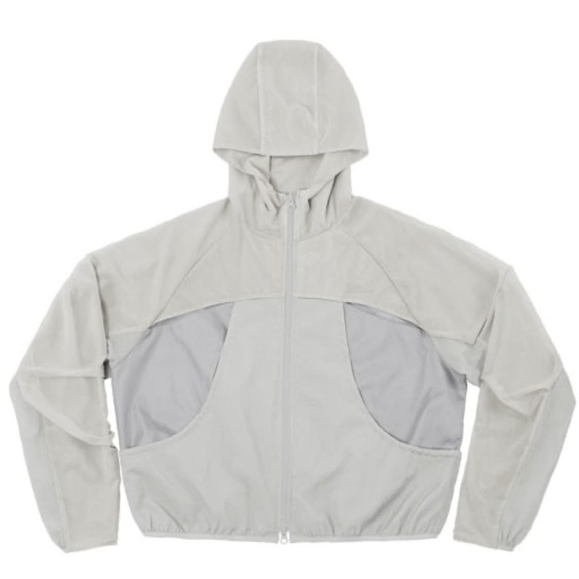 오호스 더블 레이어드 윈드 브레이커 그레이 상품이미지1