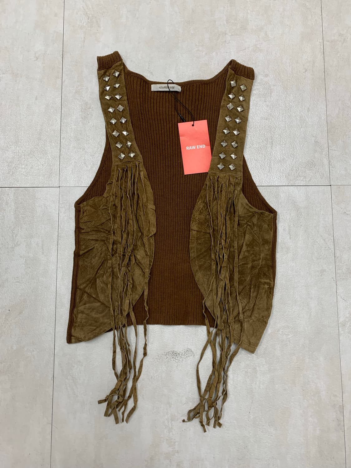 Scramble egg 큐빅 디테일 웨스턴 베스트 #506 상품이미지1